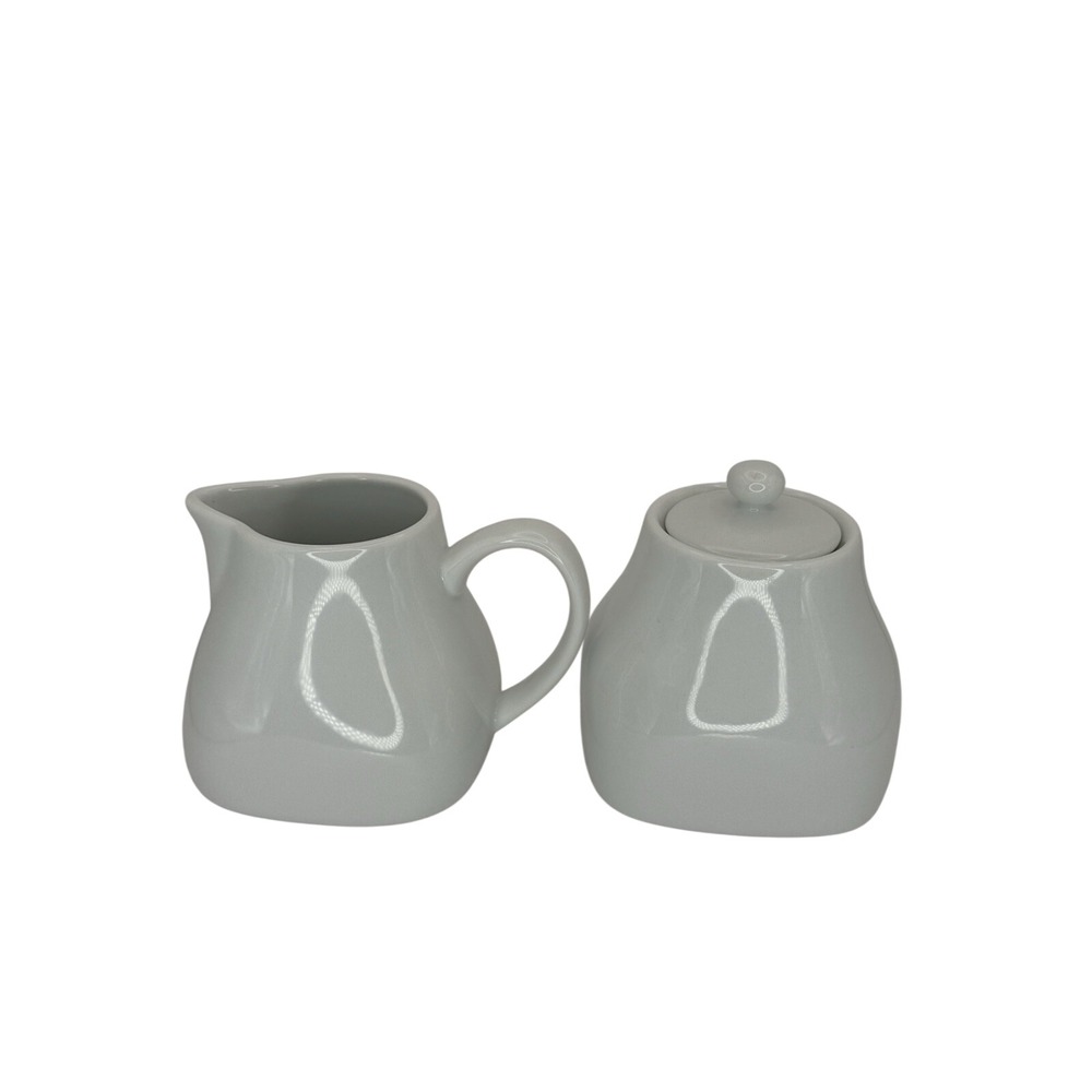 Pier 1 Imports Luminious Everyday White Porcelain Creamer And Lidded Sugar Set